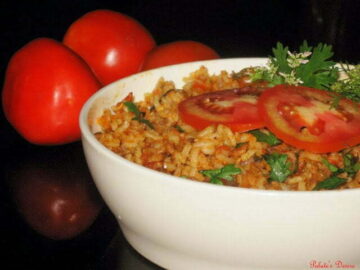 Tomato Bath Recipe | Easy Tomato Rice Recipe in Pressure Cooker