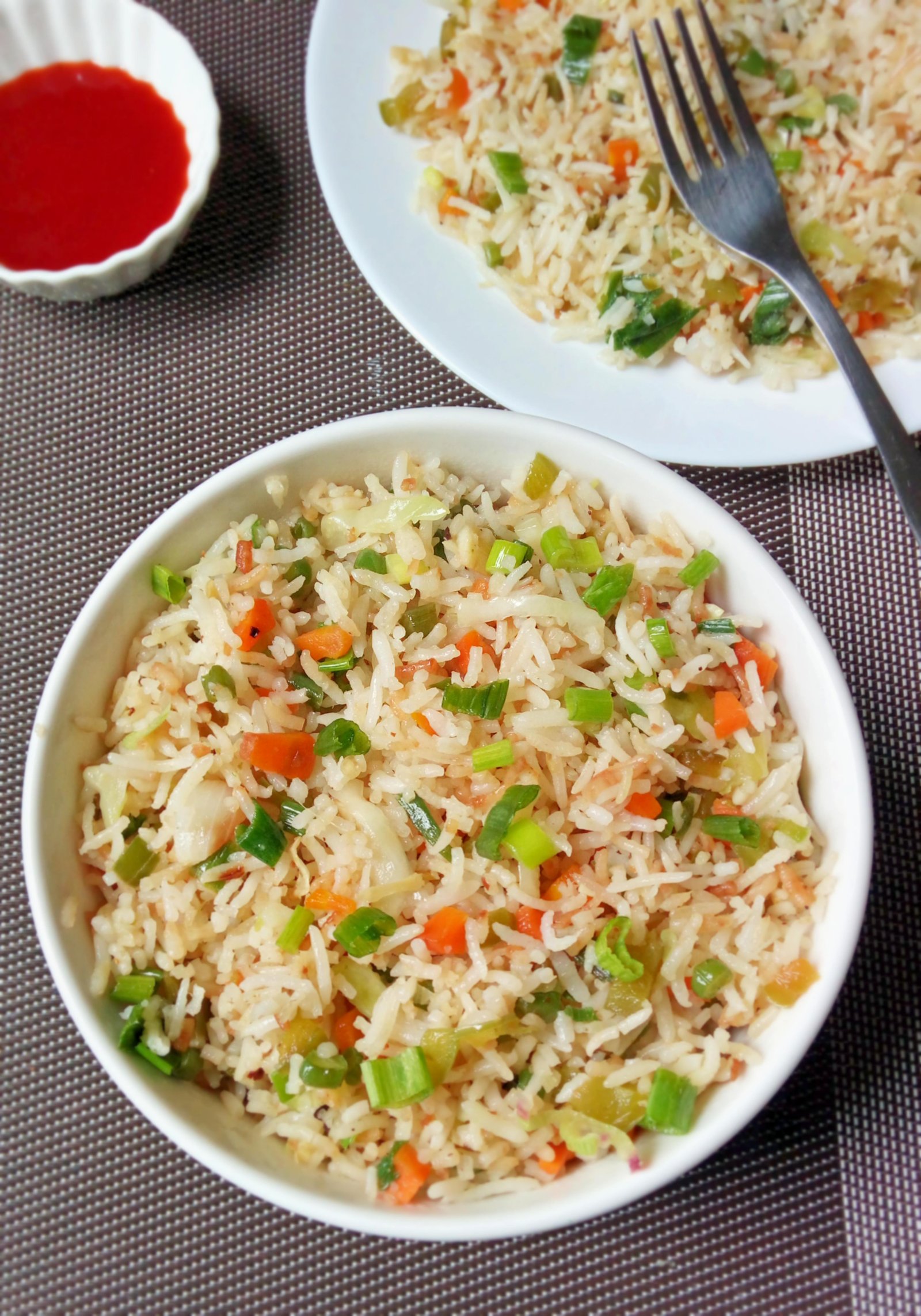 Vegetable Fried Rice Indo Chinese Fried Rice Recipe Palate S Desire.