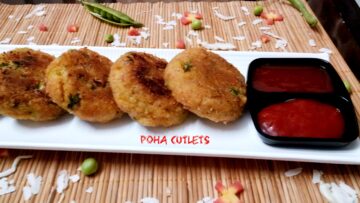 Vegetable Poha Cutlet Recipe | Easy Poha Cutlet Recipe