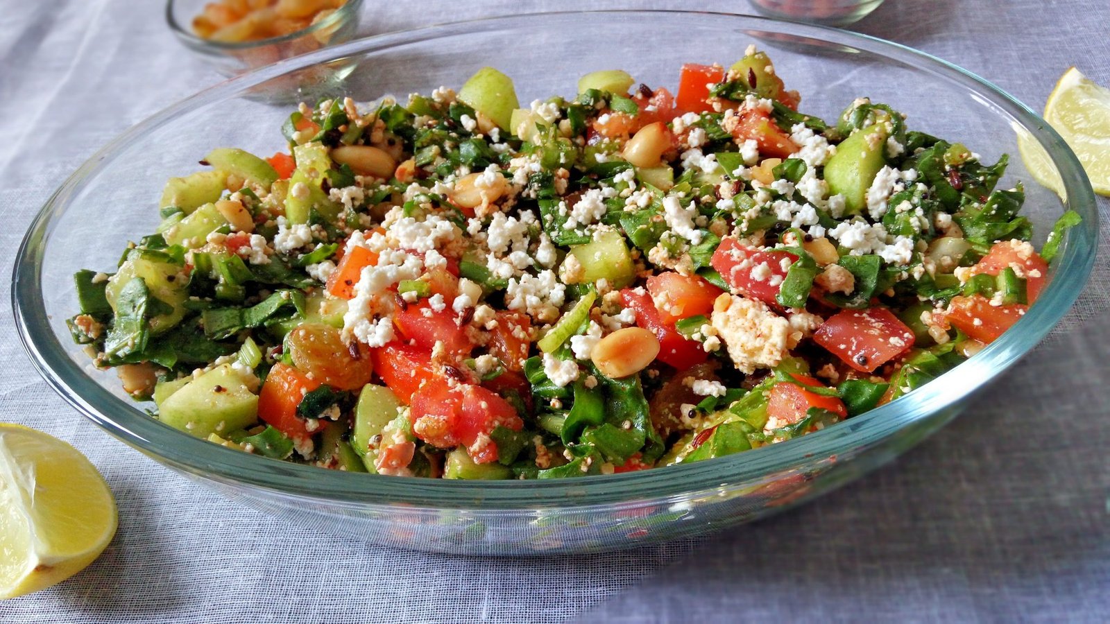 Palak Paneer Salad | Spinach Salad - Palate's Desire