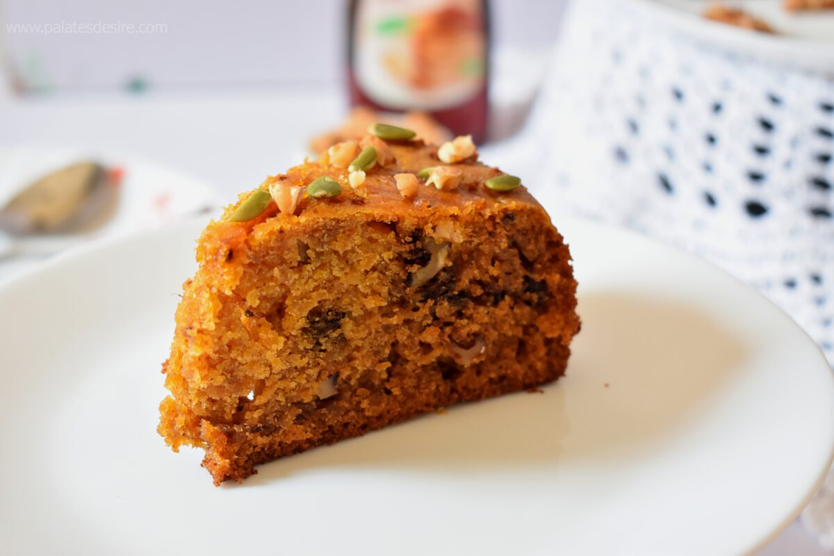 Pumpkin Walnut Cake (Step by Step + Video) - Palate's Desire