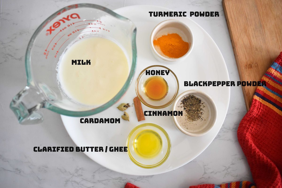 turmeric milk ingredients