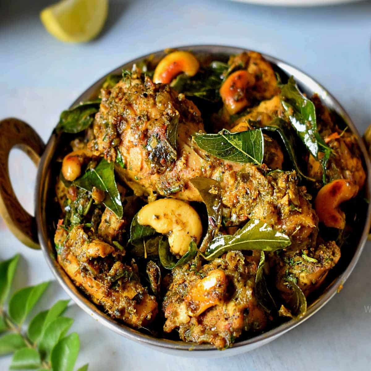 pepper-chicken-with-curry-leaves-in-a-serving-bowl