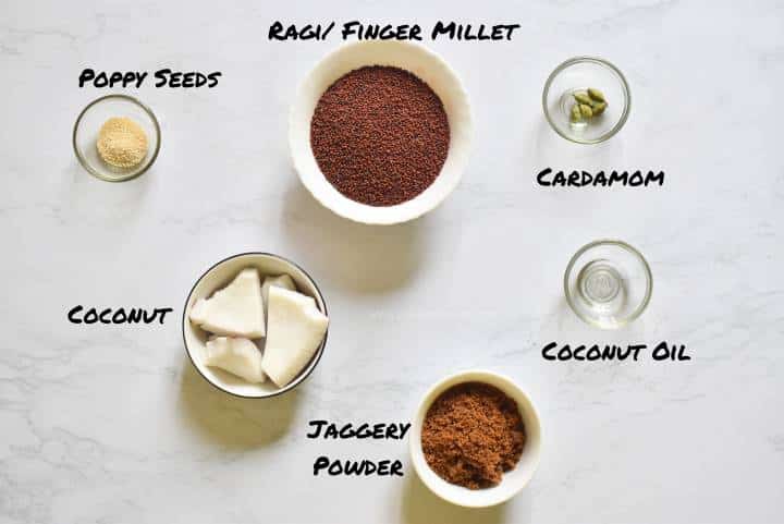 Ragi-coconut-milk-pudding-ingredients