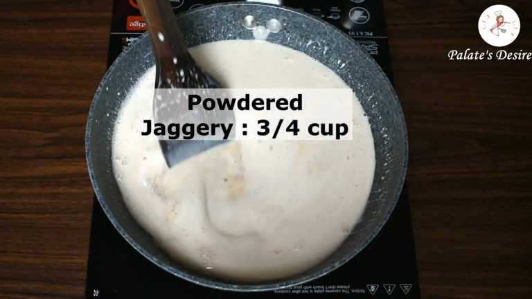add powdered jaggery