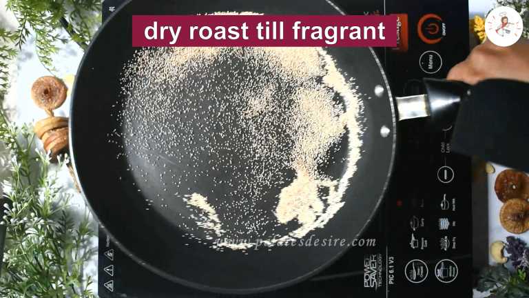 dry roast poppy seeds